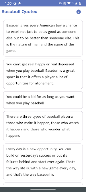 Baseball Quotes and Sayings Screenshot 0