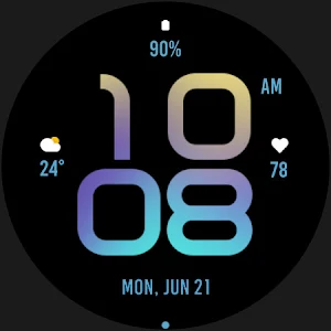 Stylish Aurora Watch Face Screenshot 3