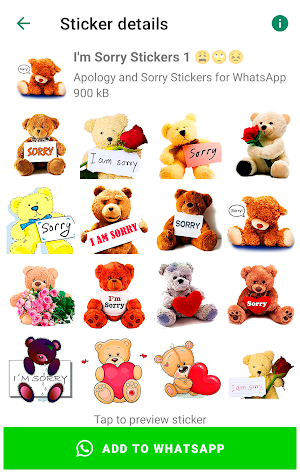 Sorry Stickers for WhatsApp Screenshot 3