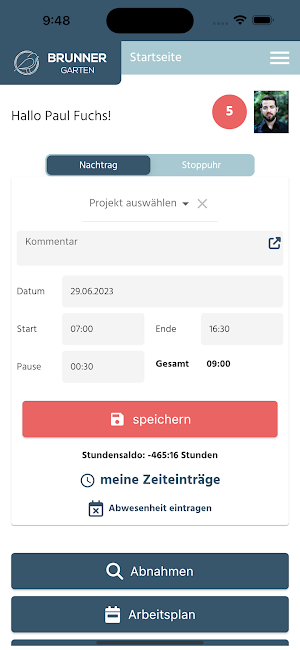 Brunner Garten Screenshot 1