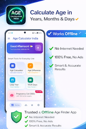 Age Calculator - Offline DOB Screenshot 0