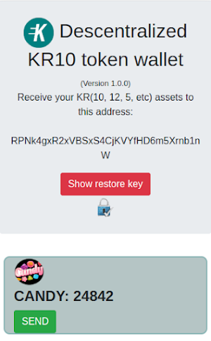Kron Blockchain Asset Wallet Screenshot 0