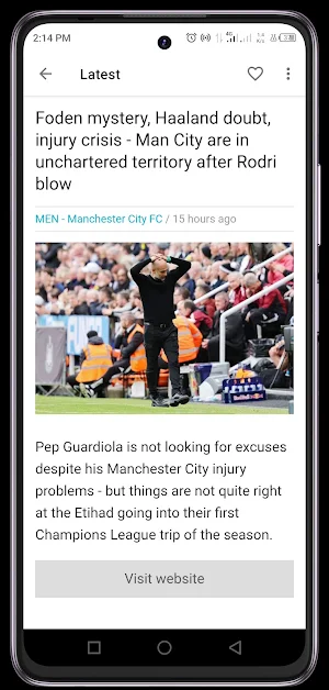 Man City News & Transfer Screenshot 0