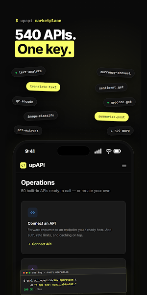 upAPI — API Marketplace Screenshot 0