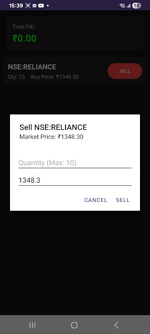 Indi Paper Trading Screenshot 0