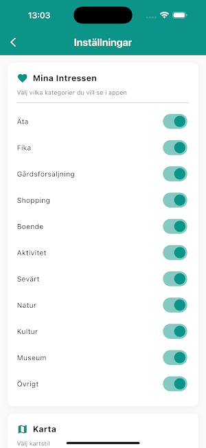 Turistappen Screenshot 3