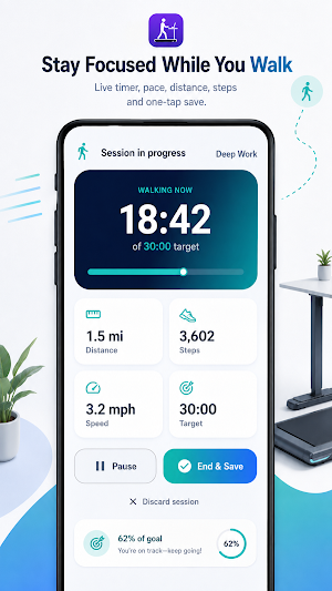 Walking Pad Treadmill Tracker Screenshot 1