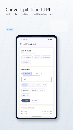 Thread Pitch Quick Screenshot 1