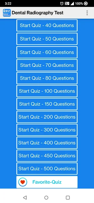 Dental Radiography Questions Screenshot 0