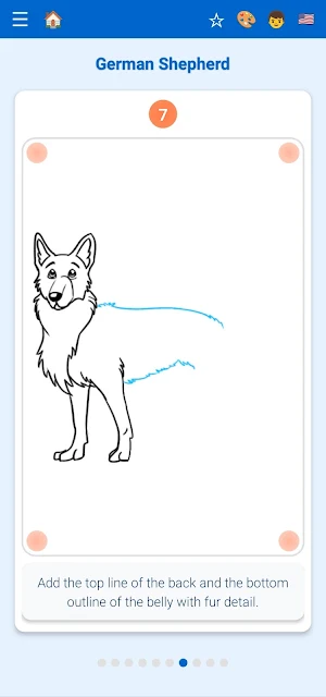 Dogs Drawing Step by Step Screenshot 2