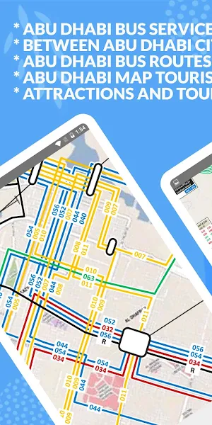 ABU DHABI CITY BUS MAP AND ATTRACTIONS Screenshot 1