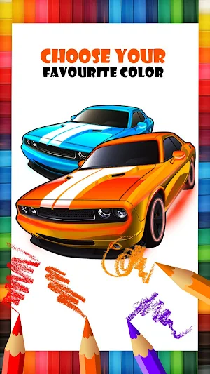 Car Coloring and Color your Favorite Car or Bike Screenshot 1