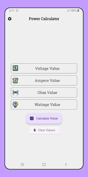 Calculator Volt Ohm Watt Amp Screenshot 0