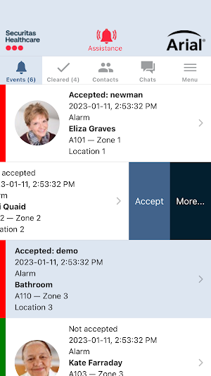 Arial Caregiver App Screenshot 0