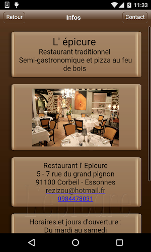 Restaurant l'Epicure Screenshot 1