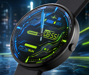 Cyber Tech 01 Watch Face Screenshot 3