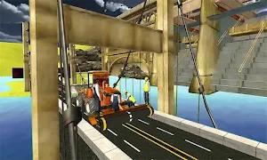 Mountain River Bridge Construction Road Builder Screenshot 0