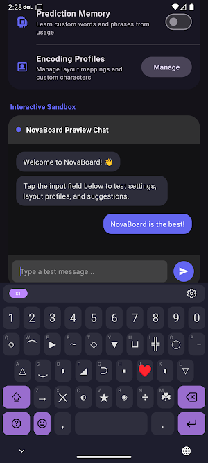 Novaboard - Cipher Keyboard Screenshot 0