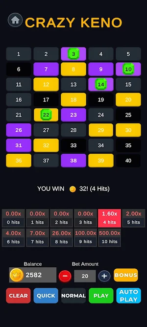 Keno Casino: Lucky Numbers Screenshot 2