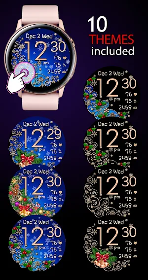 Snow Christmas Golden Watch Screenshot 3