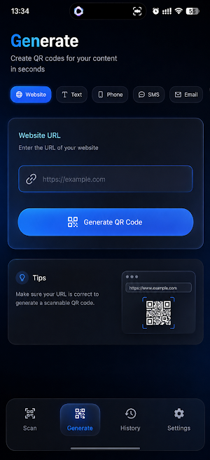 One Tap QR Scan Screenshot 1