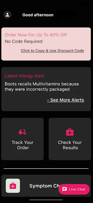 Lifelab Testing Screenshot 1