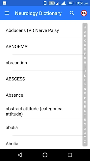 Neurology Dictionary Screenshot 1