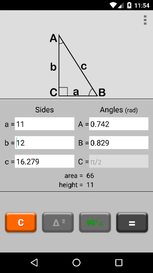 Triangle Calculator Pro Screenshot 2