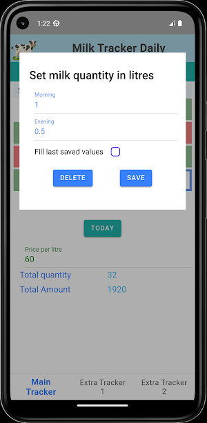 Milk Tracker Daily Screenshot 1