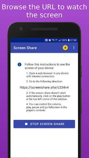 Screen Share - Screen mirroring (stream mirroring) Screenshot 1