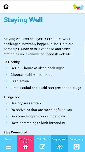 My Coping Plan Screenshot 1