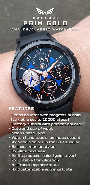 BALLOZI Prim Gold Watch Face Screenshot 1