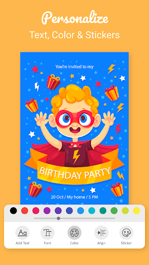 Invitation Card Maker App Screenshot 2