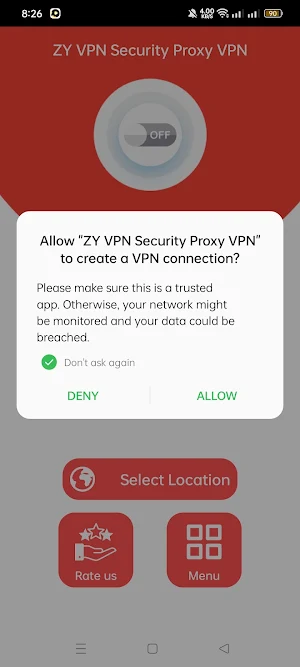 ZY VPN Security Proxy VPN Screenshot 0