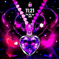 Heart Zipper Lock Screen