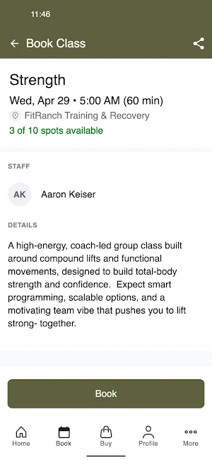 FitRanch Training & Recovery Screenshot 2