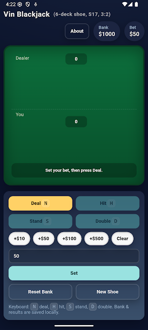 Vin Blackjack Screenshot 0