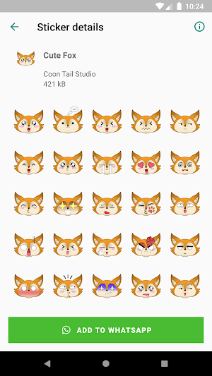 Cute Fox and Cat Stickers - WA Screenshot 0