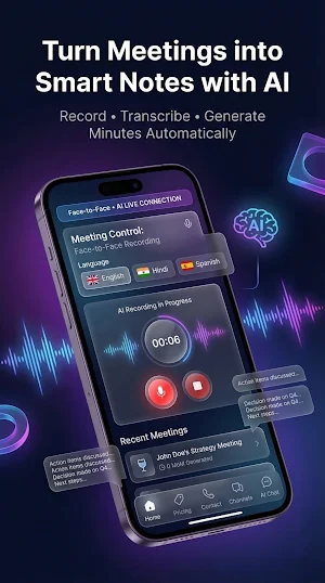 OfficeMoM-AI Meeting Assistant Screenshot 1