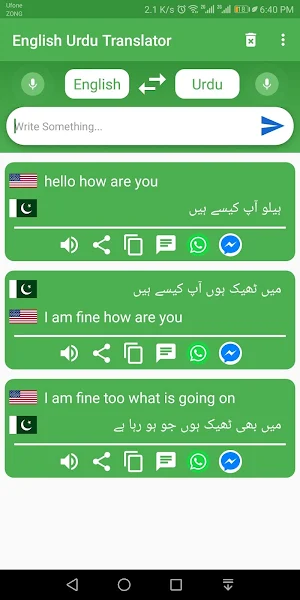 Urdu English Voice Translator App & Dictionary Screenshot 2