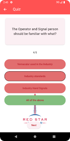 Safety quiz Screenshot 1