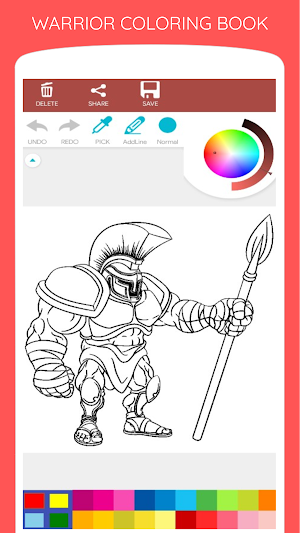 Brave Warrior Coloring Book Screenshot 0