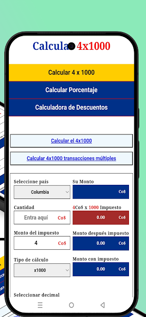 Calculadora 4x1000 Screenshot 2