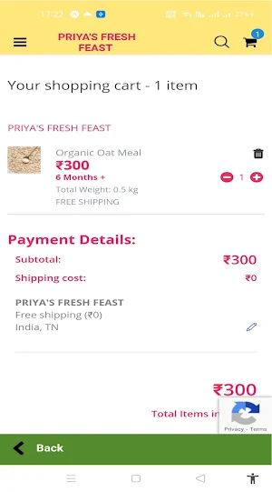 PRIYA'S FRESH FEAST Screenshot 1