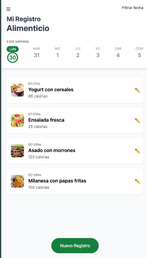 Comidex - Registro Alimenticio Screenshot 0