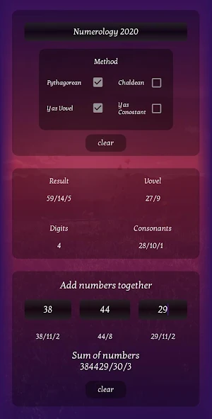 Numerology Basic Calculator Screenshot 1