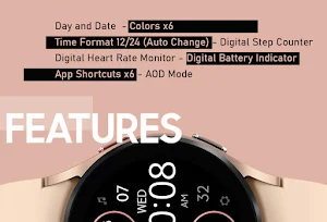 Minimal Rose Gold Watch Face Screenshot 1