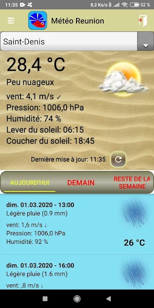 Weather Réunion Screenshot 1