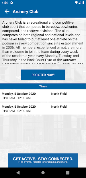 UCI Campus Rec Screenshot 3