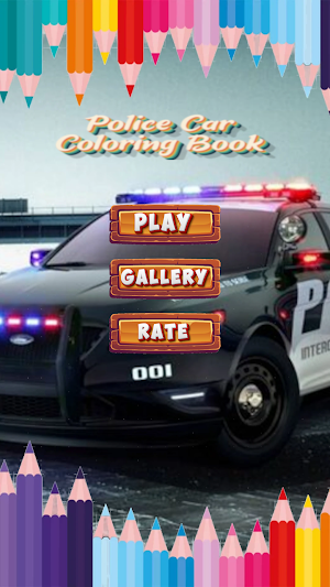Patrol Police Car Coloring Screenshot 0